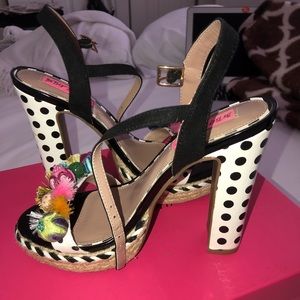 Betsey Johnson polka dot heels